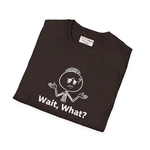 Wait What? T-shirt, Funny Shrug Graphic Tee for Casual Wear - T-shirts