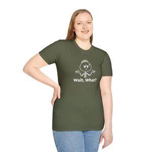 Wait What? T-shirt, Funny Shrug Graphic Tee for Casual Wear - T-shirts