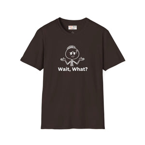 Wait What? T-shirt, Funny Shrug Graphic Tee for Casual Wear - T-shirts