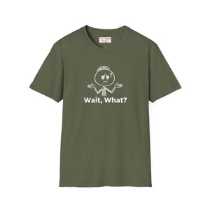 Wait What? T-shirt, Funny Shrug Graphic Tee for Casual Wear - T-shirts