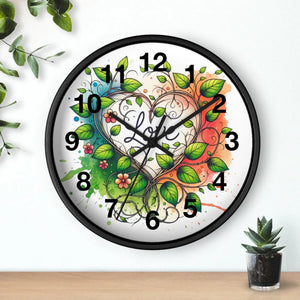 Wall Clock Flower Vines Wood Practical Addition Dipaliz - Clocks