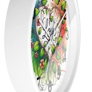 Wall Clock Flower Vines Wood Practical Addition Dipaliz - Clocks