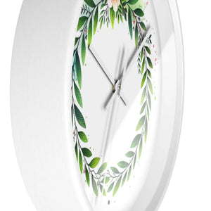Floral Wreath Wall Clock – Eco-friendly Wood - Dipaliz - Clocks