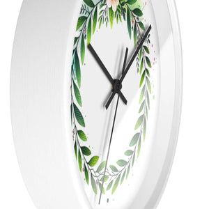 Floral Wreath Wall Clock – Eco-friendly Wood - Dipaliz - Clocks