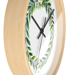 Floral Wreath Wall Clock – Eco-friendly Wood - Dipaliz - Clocks