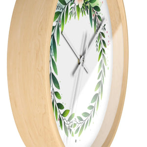 Floral Wreath Wall Clock – Eco-friendly Wood - Dipaliz - Clocks