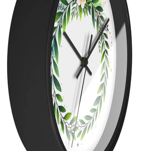 Floral Wreath Wall Clock – Eco-friendly Wood - Dipaliz - Clocks