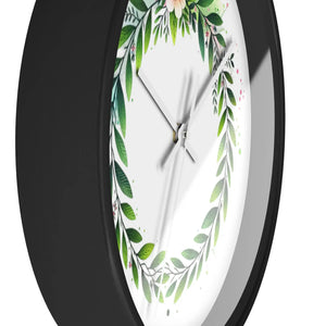 Floral Wreath Wall Clock – Eco-friendly Wood - Dipaliz - Clocks