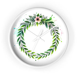 Floral Wreath Wall Clock – Eco-friendly Wood - Dipaliz - Clocks