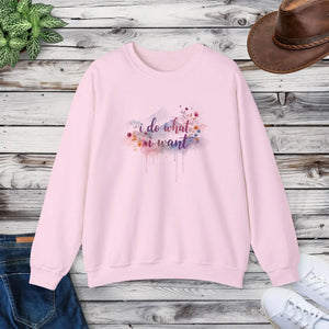 Feminine Watercolor Floral Crewneck - Midweight Fleece - Dipaliz - Sweatshirts