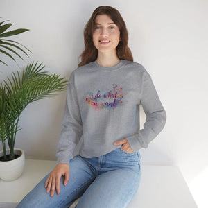 Feminine Watercolor Floral Crewneck - Midweight Fleece - Dipaliz - Sweatshirts