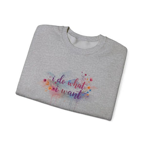 Feminine Watercolor Floral Crewneck - Midweight Fleece - Dipaliz - Sweatshirts