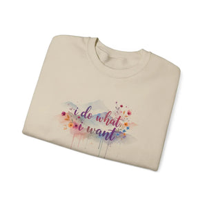 Feminine Watercolor Floral Crewneck - Midweight Fleece - Dipaliz - Sweatshirts