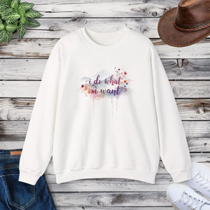 Feminine Watercolor Floral Crewneck - Midweight Fleece - Dipaliz - Sweatshirts