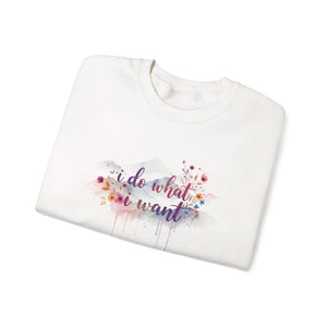 Feminine Watercolor Floral Crewneck - Midweight Fleece - Dipaliz - Sweatshirts