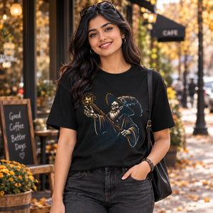 DipaliZ Warlock Witch Tee - Ring-spun Cotton Shirt