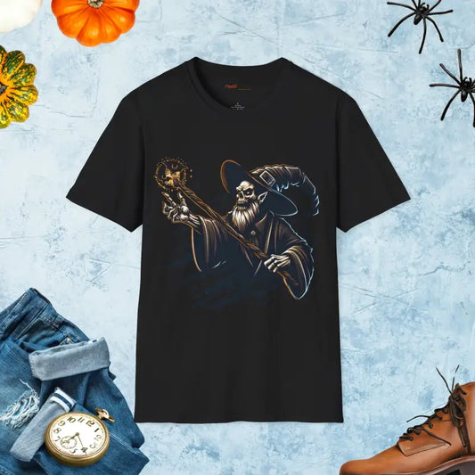 Unleash Magic: Warlock Witch Unisex Softstyle Tee - Black / s T-shirt