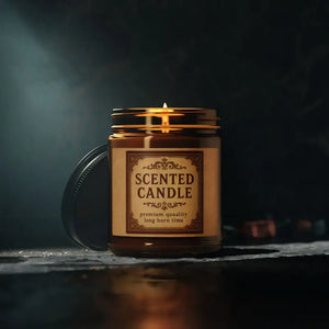 Scented Soy Candle Warm Amber Glow in Glass Vessel - Dipaliz - Candles