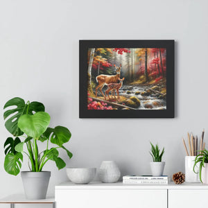 Framed Wildlife Poster – Rustic Wall Art - Dipaliz - Posters Prints & Visual Artwork