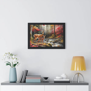 Framed Wildlife Poster – Rustic Wall Art - Dipaliz - Posters Prints & Visual Artwork