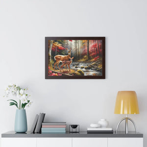 Framed Wildlife Poster – Rustic Wall Art - Dipaliz - Posters Prints & Visual Artwork