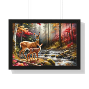 Framed Wildlife Poster – Rustic Wall Art - Dipaliz - Posters Prints & Visual Artwork