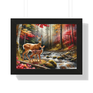Framed Wildlife Poster – Rustic Wall Art - Dipaliz - Posters Prints & Visual Artwork