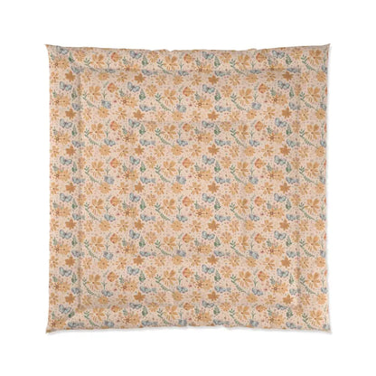 Cozy Orange Butterfly Floral Comforter for a Stylish Bedroom Transformation - Home Decor