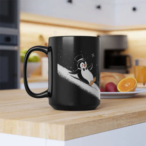 Snow Black Ceramic Mug - Cozy Winter Moments - Dipaliz - 15oz - Mugs