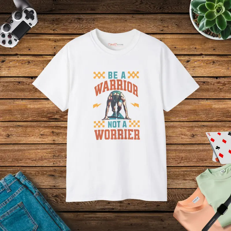 Be a Warrior not Worrier Unisex Ultra Cotton Tee - White / s T-shirt