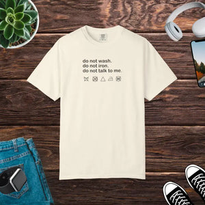 Do not Wash Tee - Garment Dyed Graphic Comfort - Dipaliz - Ivory / l - T-shirt