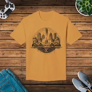 Washington Dc Skyline Tee Premium Cotton City T-shirt - Dipaliz - Gold / s - T-shirts