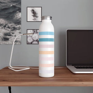 Pastel Slim Water Bottle - Colorful Stripes 20oz - Dipaliz - Bottles