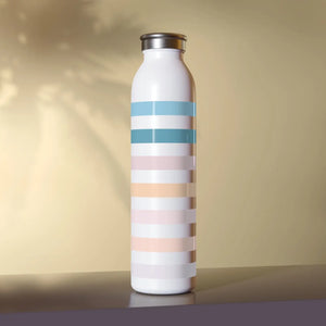 Pastel Slim Water Bottle - Colorful Stripes 20oz - Dipaliz - Bottles