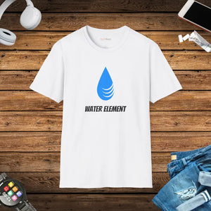 Softstyle t Shirt Water Element Cotton Tee - Dipaliz - White / s - T-shirts