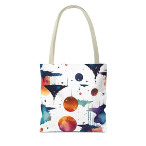 Tote Bag Watercolor Abstract Paint Pattern Bold Style by Dipaliz - Bags