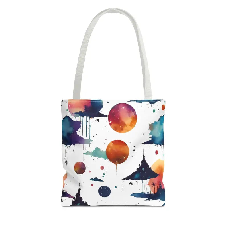 Watercolor Abstract Paint Pattern Aop Tote Bag - Bags