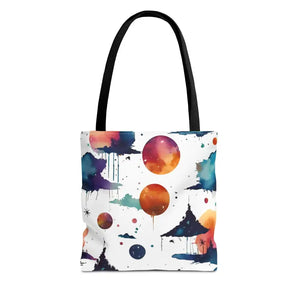 Tote Bag Watercolor Abstract Paint Pattern Bold Style by Dipaliz - Bags