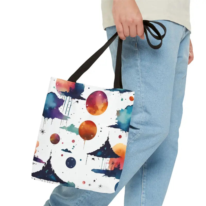 Watercolor Abstract Paint Pattern Aop Tote Bag - Bags