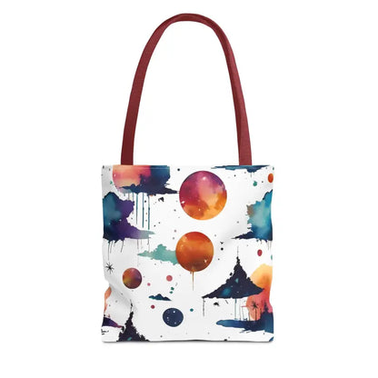 Watercolor Abstract Paint Pattern Aop Tote Bag - Bags