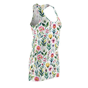 Vibrant Watercolor Floral Racerback Dress - Dipaliz - Dresses