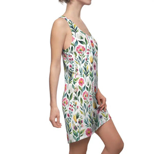 Vibrant Watercolor Floral Racerback Dress - Dipaliz - Dresses