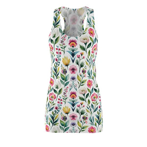 Vibrant Watercolor Floral Racerback Dress - Dipaliz - Dresses