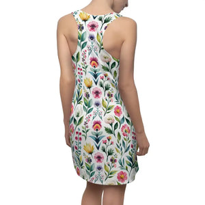 Vibrant Watercolor Floral Racerback Dress - Dipaliz - Dresses