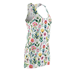 Floral Racerback Dress – Bamboo Cotton Blend - Dipaliz - Dresses - Xs