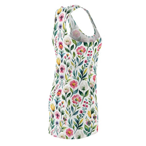 Floral Racerback Dress – Bamboo Cotton Blend - Dipaliz - Dresses - Xs