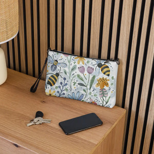 Watercolor Bees Crossbody Bag - Vegan Summer Floral - Dipaliz - Cross Body Bags