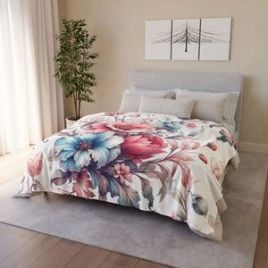 Watercolor Flowers Soft Polyester Blanket - Dipaliz - Blankets