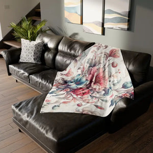 Watercolor Flowers Soft Polyester Blanket - Intricately Designed - Dipaliz - Blankets