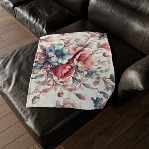 Watercolor Flowers Soft Polyester Blanket - Intricately Designed - Dipaliz - Blankets